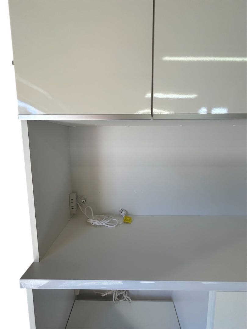 土井インテリヤ工業 レンジボード 収納家具 キッチン家具 ホワイト キッチン収納