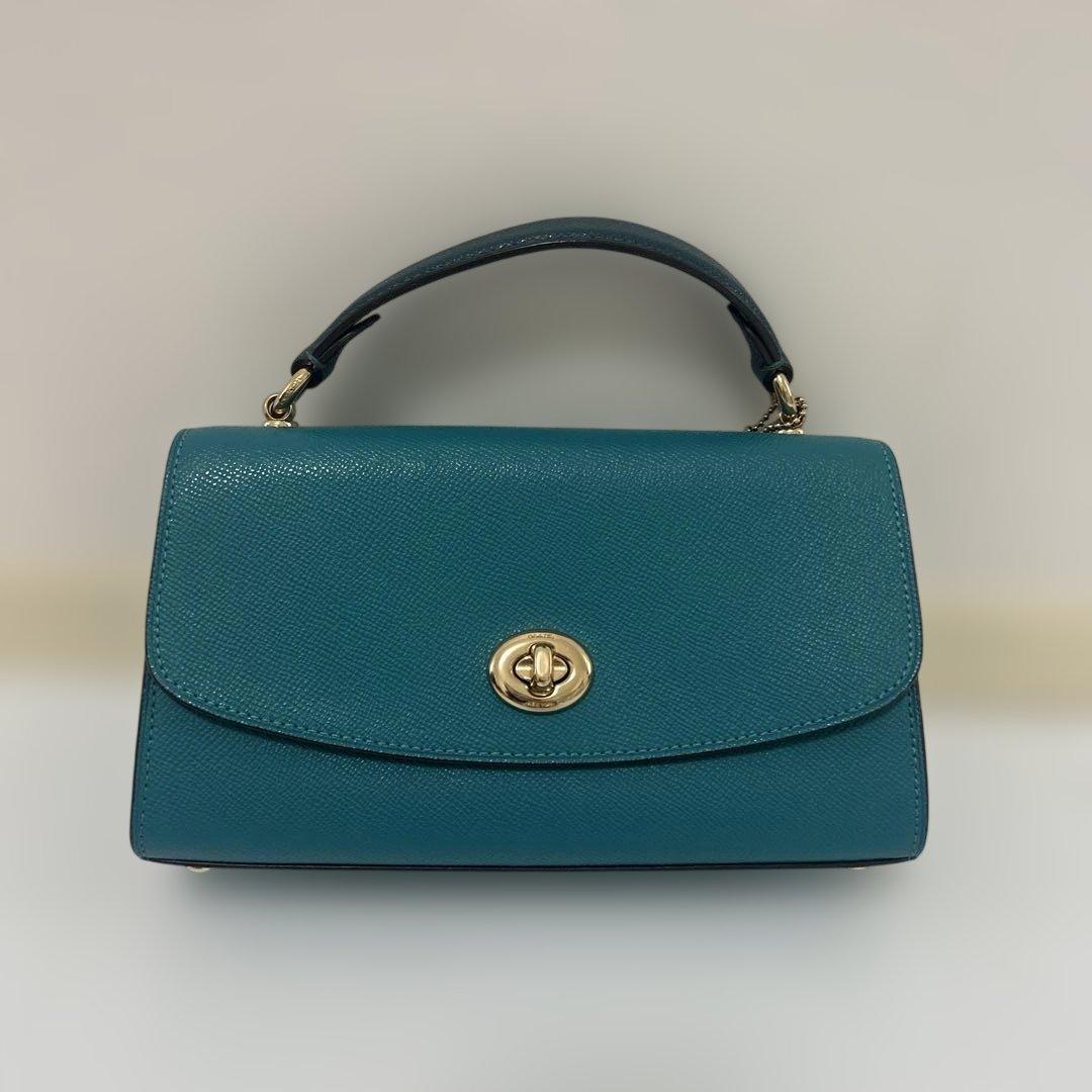 COACH ターコイズ ハンドバッグ
