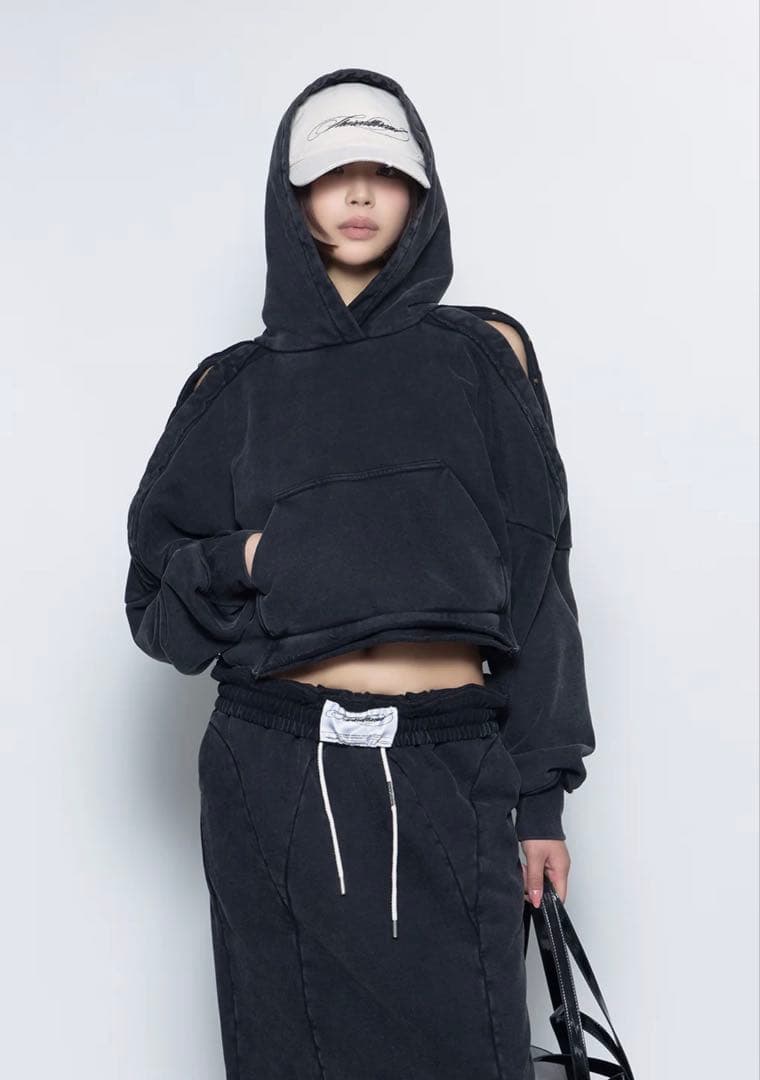 theredthread S openshoulder hoodie フーディー