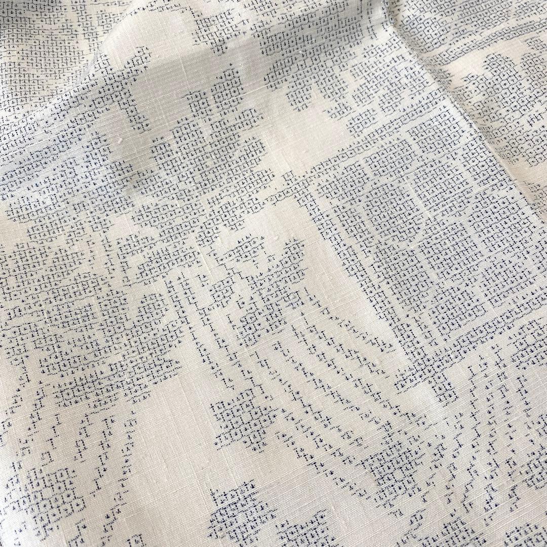 洗い張り単衣仕立て直しK1023 美品 逸品 上品 重要無形文化財 正絹 結城紬