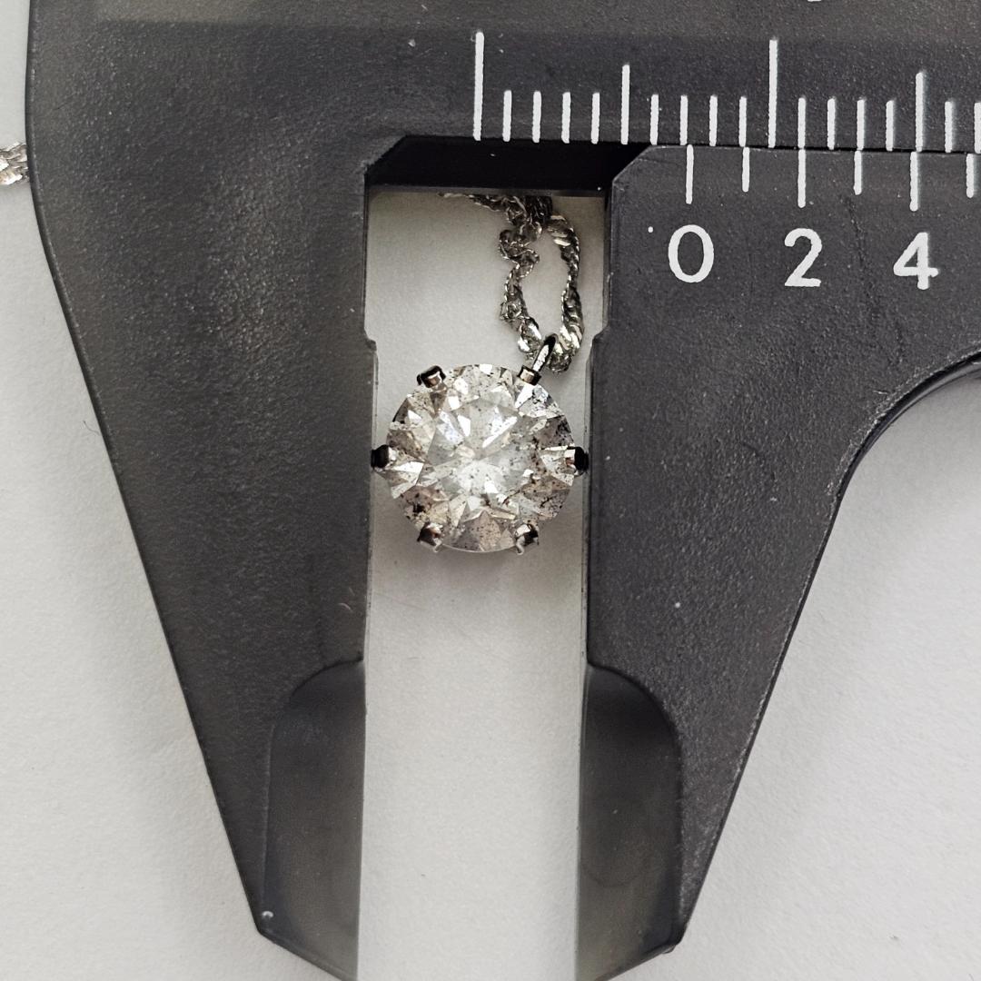 大粒 1.3ct 天然ダイヤモンド ネックレス Pt900 1粒ダイヤ