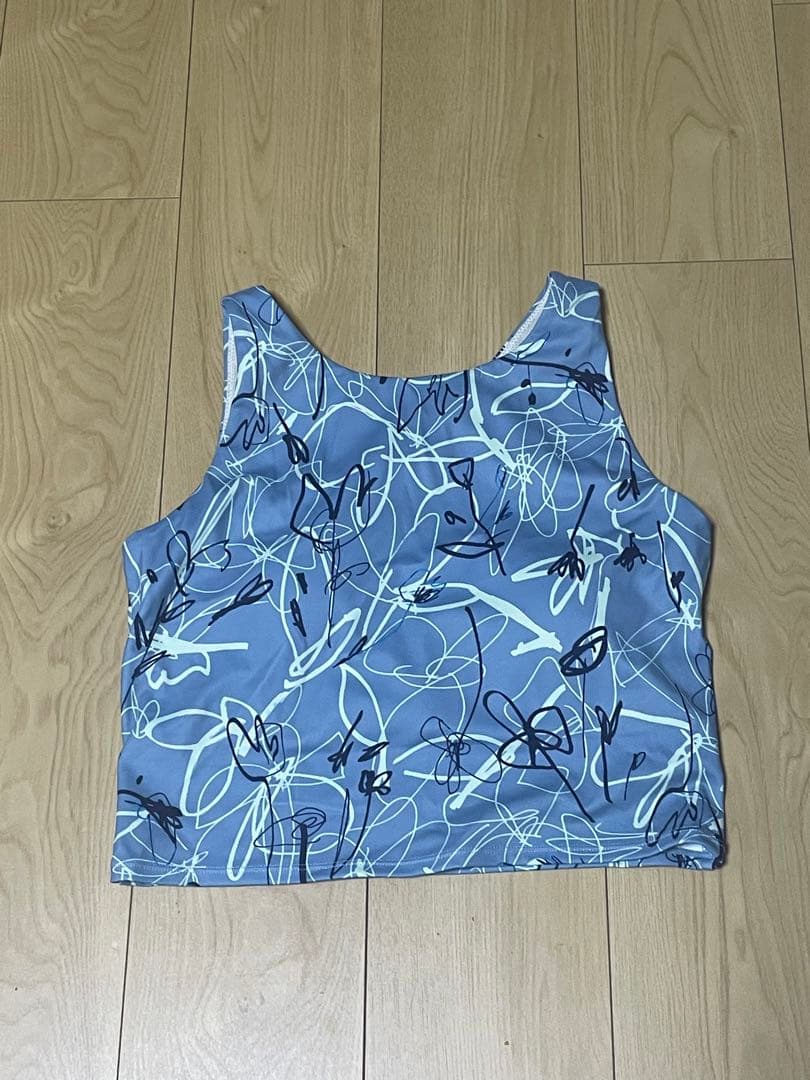 ひまわり sukalaリボンフラワープリント ブラトップ☆Tシャツ