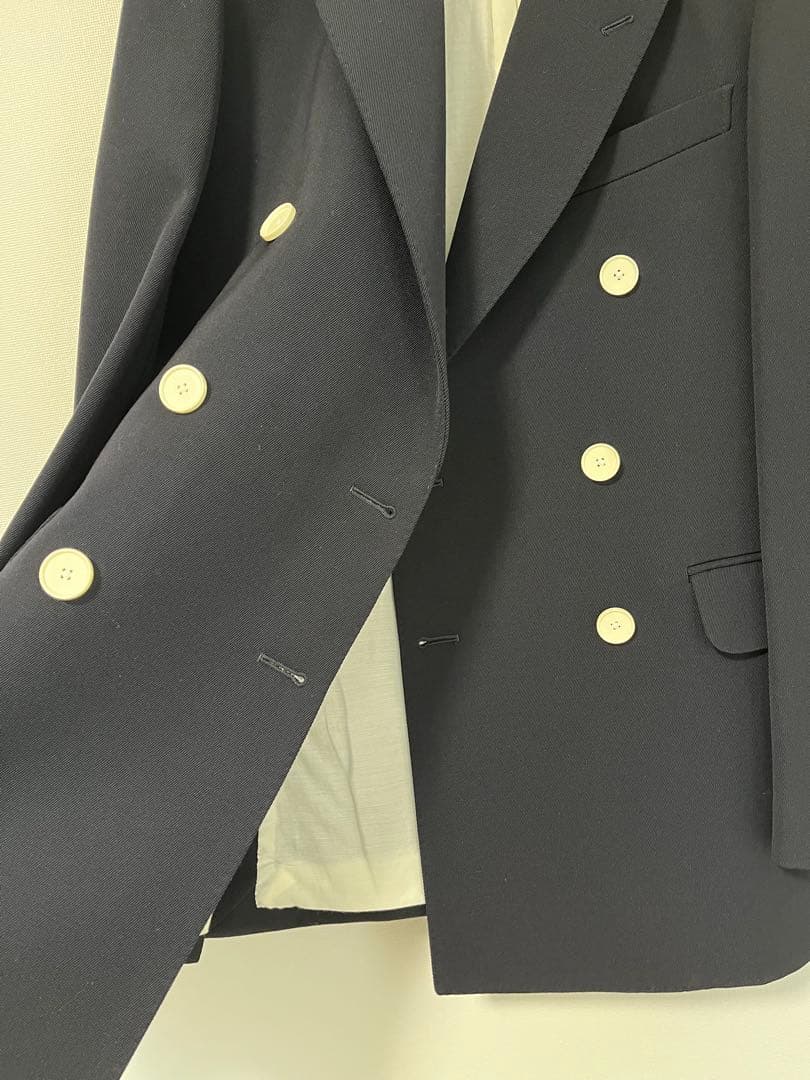 LOEFF ネイビー ダブルブレストジャケット