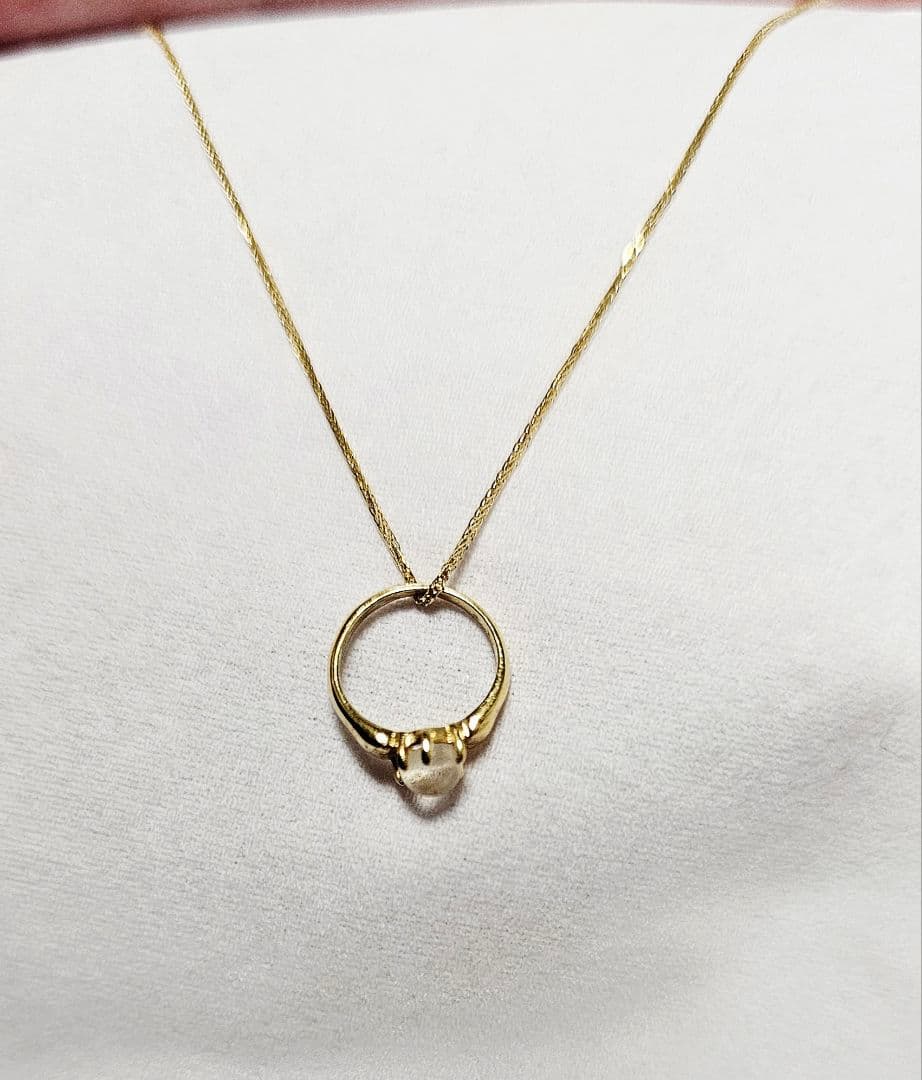 ぶ*ん様 K18 ミニリング ペンダントトップ 約0.4g 18金 シンプルデザ