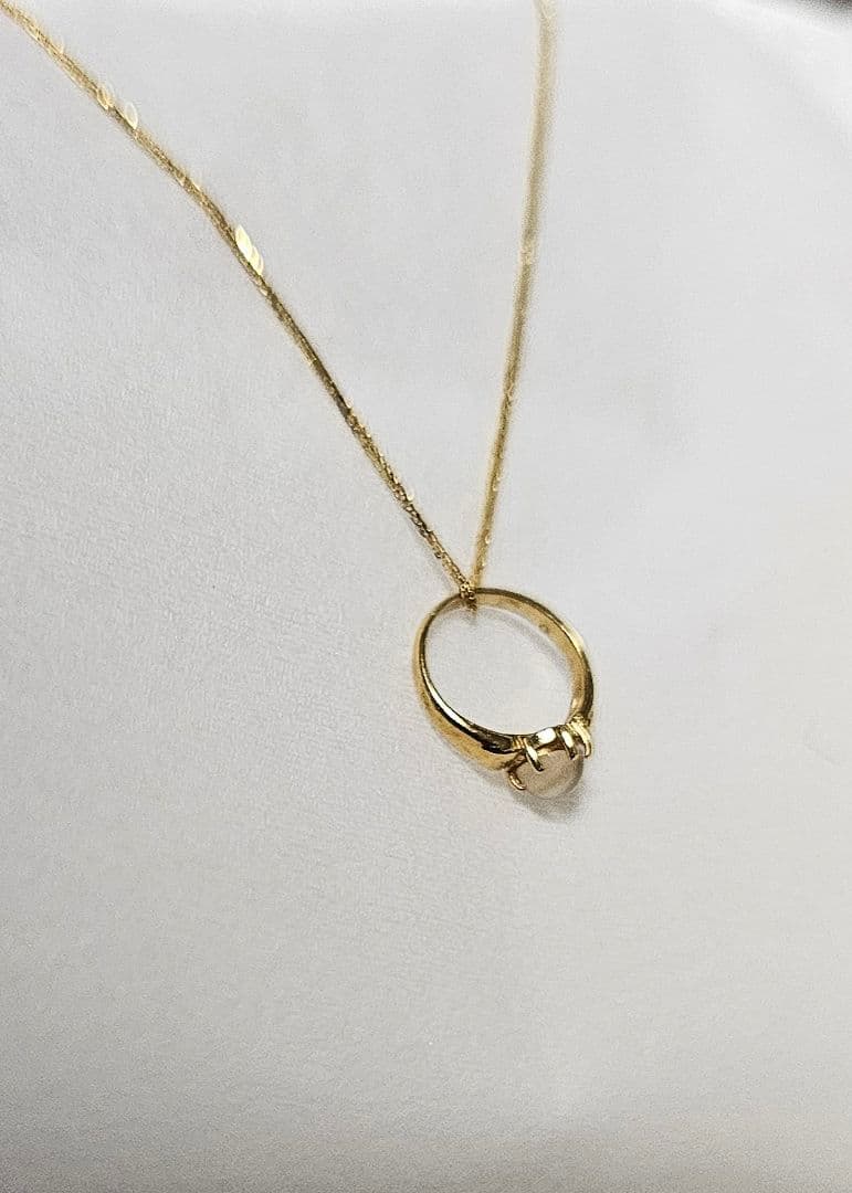 ぶ*ん様 K18 ミニリング ペンダントトップ 約0.4g 18金 シンプルデザ