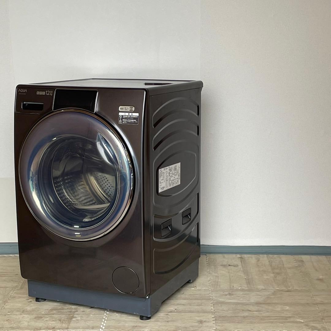 配送設置無料　AQUA ドラム　12kg 最新 22年式　大容量