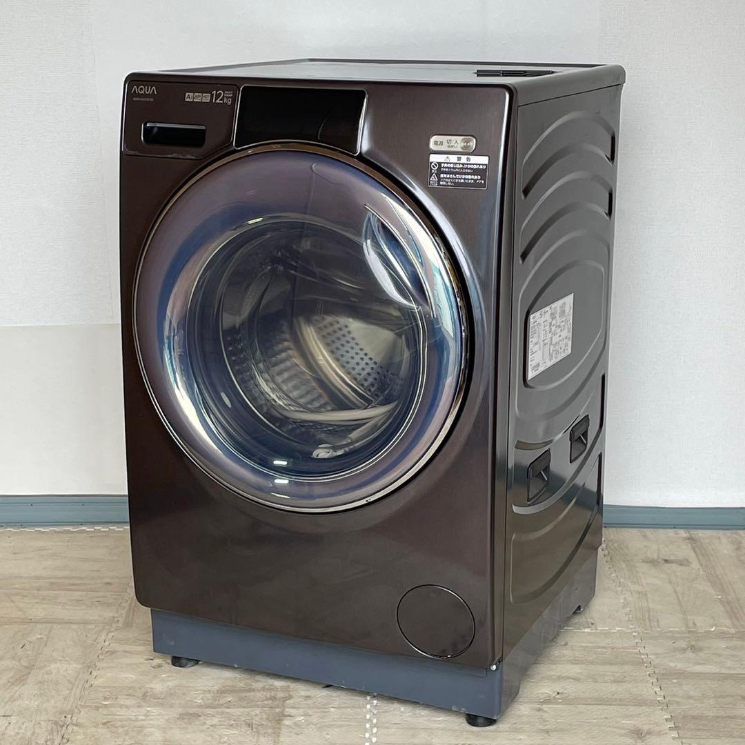 配送設置無料　AQUA ドラム　12kg 最新 22年式　大容量