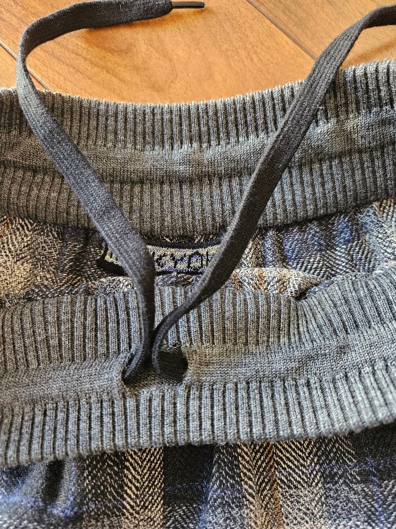 エム&キョウコ　チェック柄 ワイドパンツ Msize