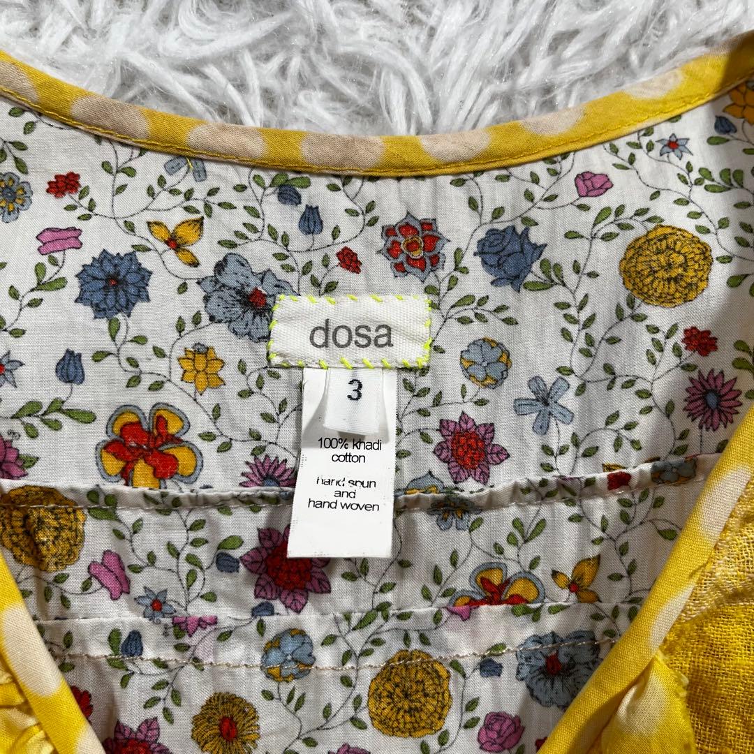 ドーザ　チェック　フリル　ワンピース ノースリーブ　花柄　３サイズ