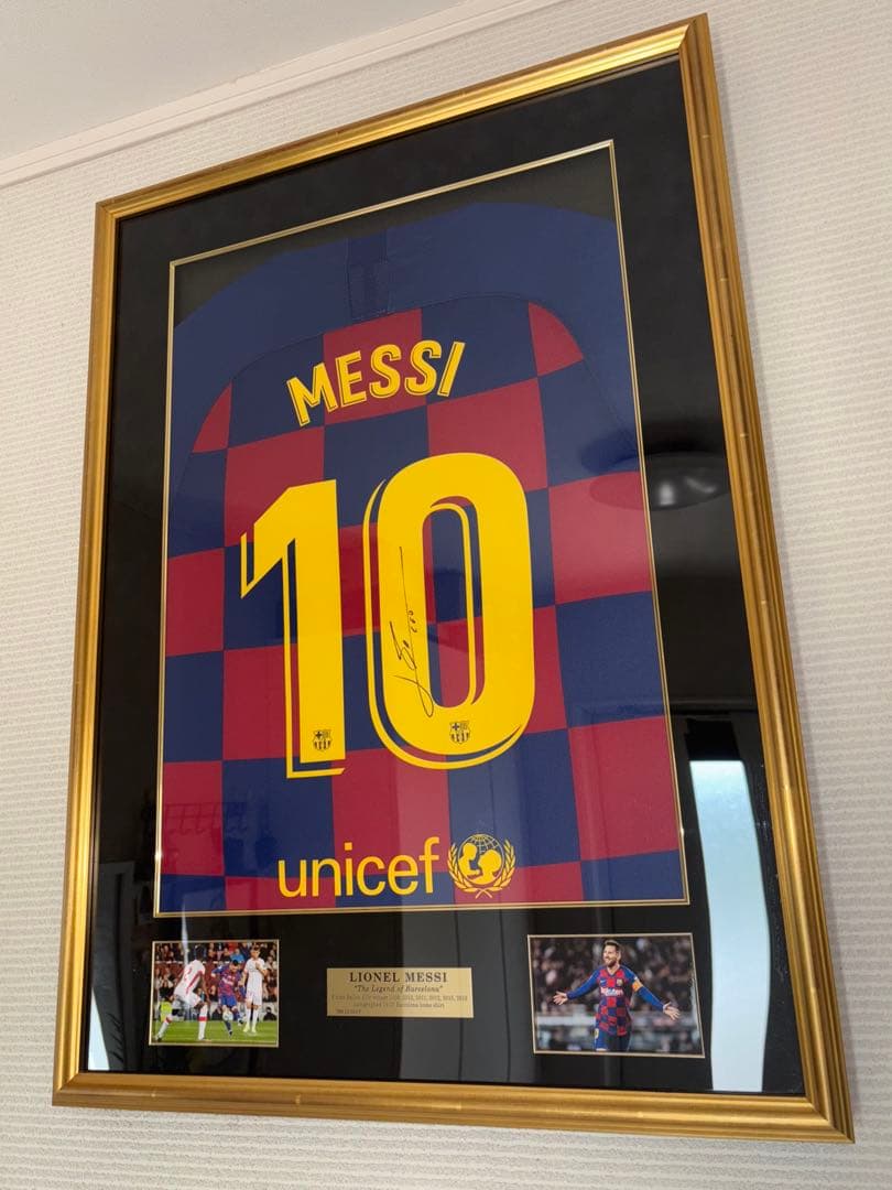 THE DUGOUT メッシ サイン入りユニフォーム フレーム付き