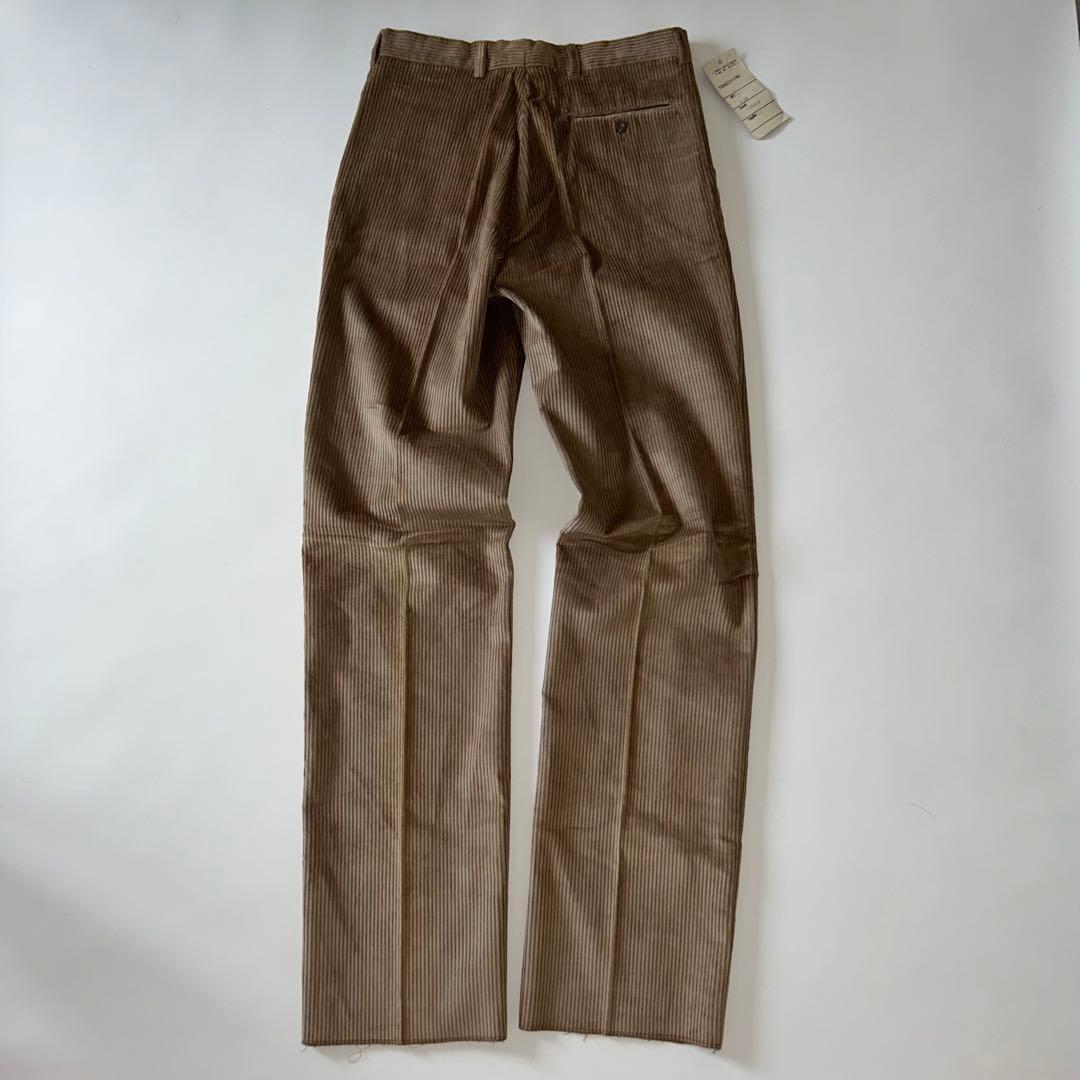 80s イタリア製 コーデュロイスラックス デッドストック 太畝 ユーロ古着