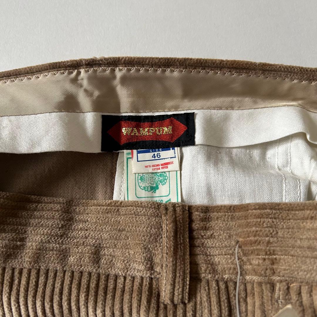 80s イタリア製 コーデュロイスラックス デッドストック 太畝 ユーロ古着