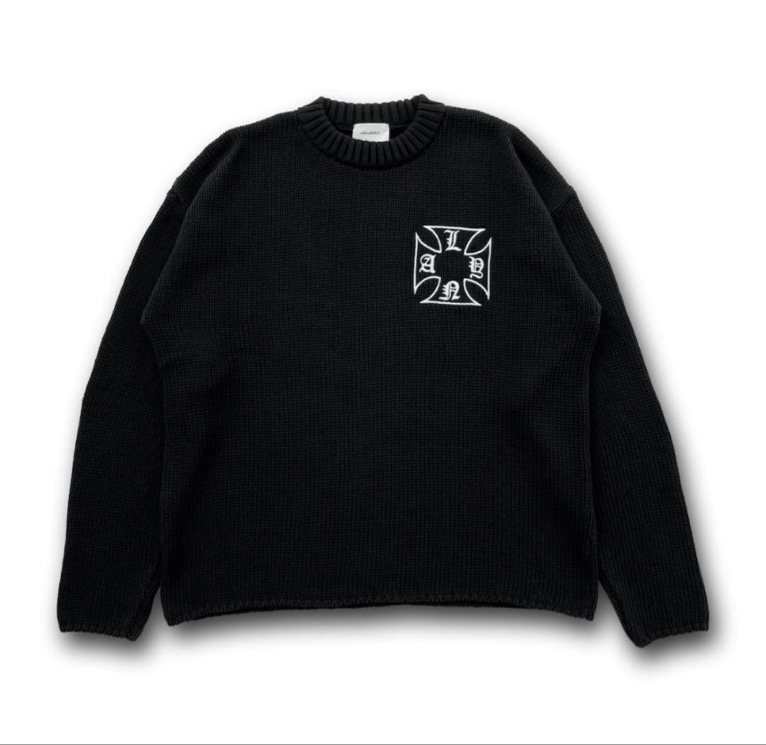 LAST NEST ASK YOURSELF ブラックニットセーター
