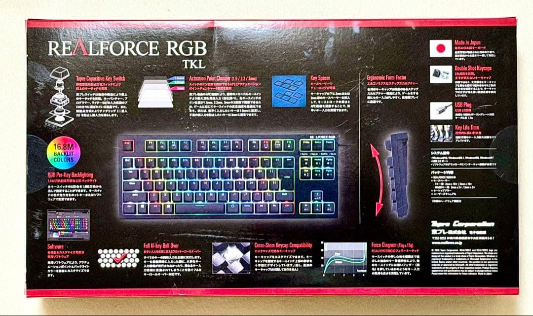 東プレREALFORCE RGB TKL R2TLA-JP4G-BK 日本語配列