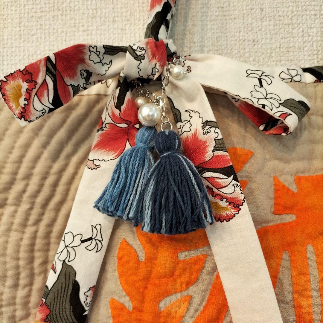 ハワイアンキルト　トートバッグ　ハンドメイド