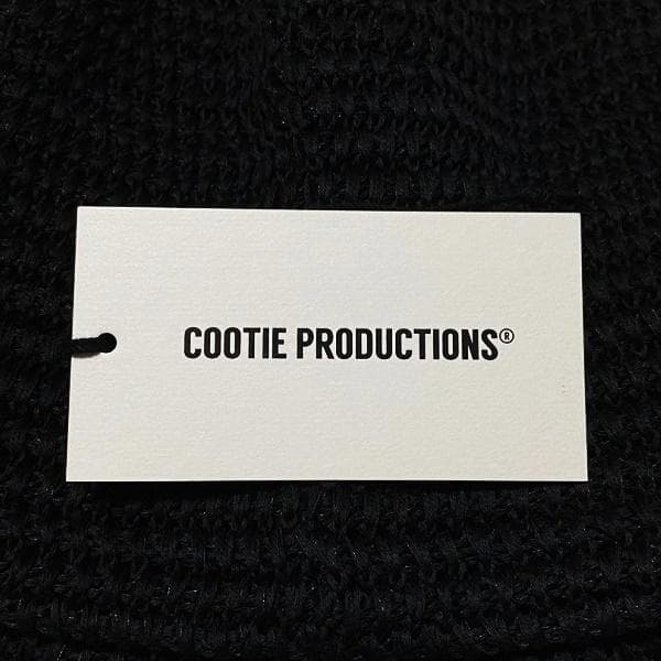 極美品 24ss COOTIE ニット クラッシャーハット ブラックF タグ付属