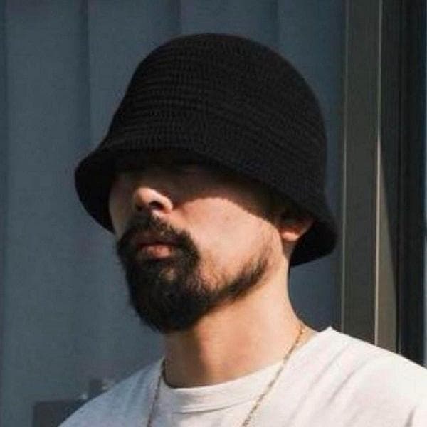 極美品 24ss COOTIE ニット クラッシャーハット ブラックF タグ付属