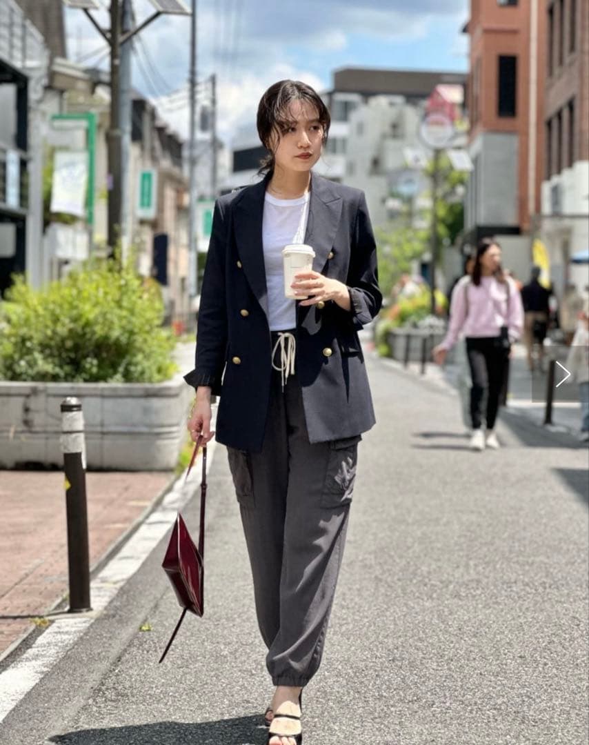 ウィムガゼット テンセルカーゴパンツ 36 チャコールグレー