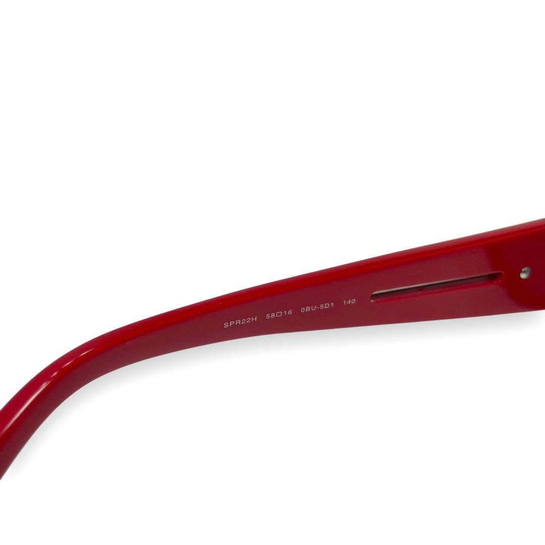 プラダスポーツ　サングラス　レッド　サイドロゴ