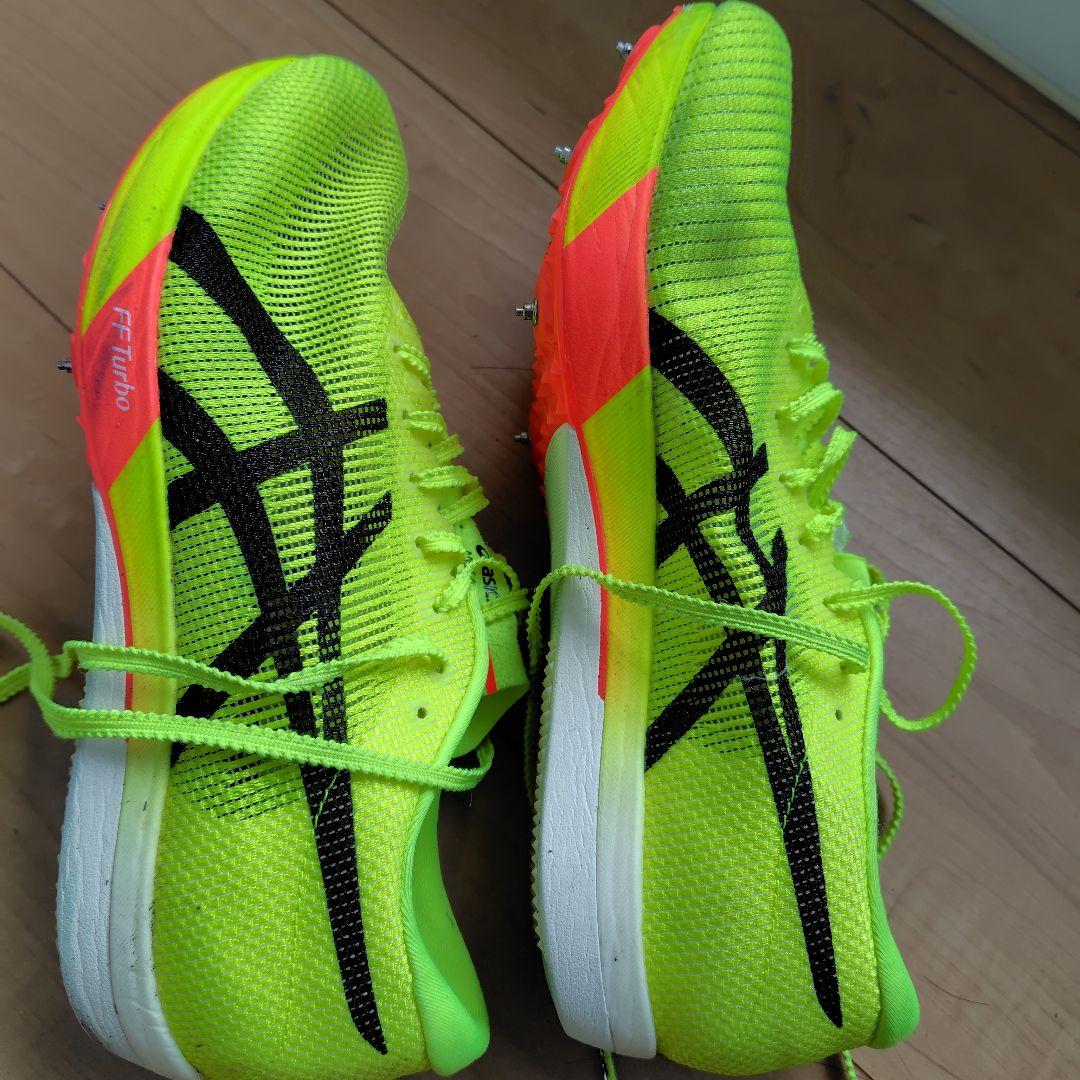 メタスピードLD2 スパイクシューズ 蛍光イエロー アシックス　27cm