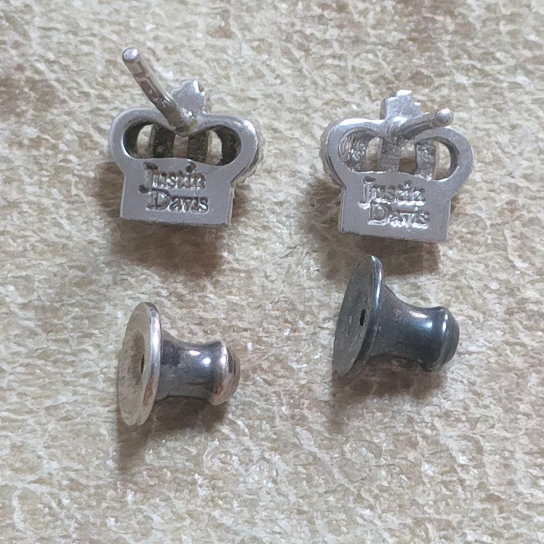 Justin Davis ジャスティンデイビス　シルバー 王冠デザイン ピアス