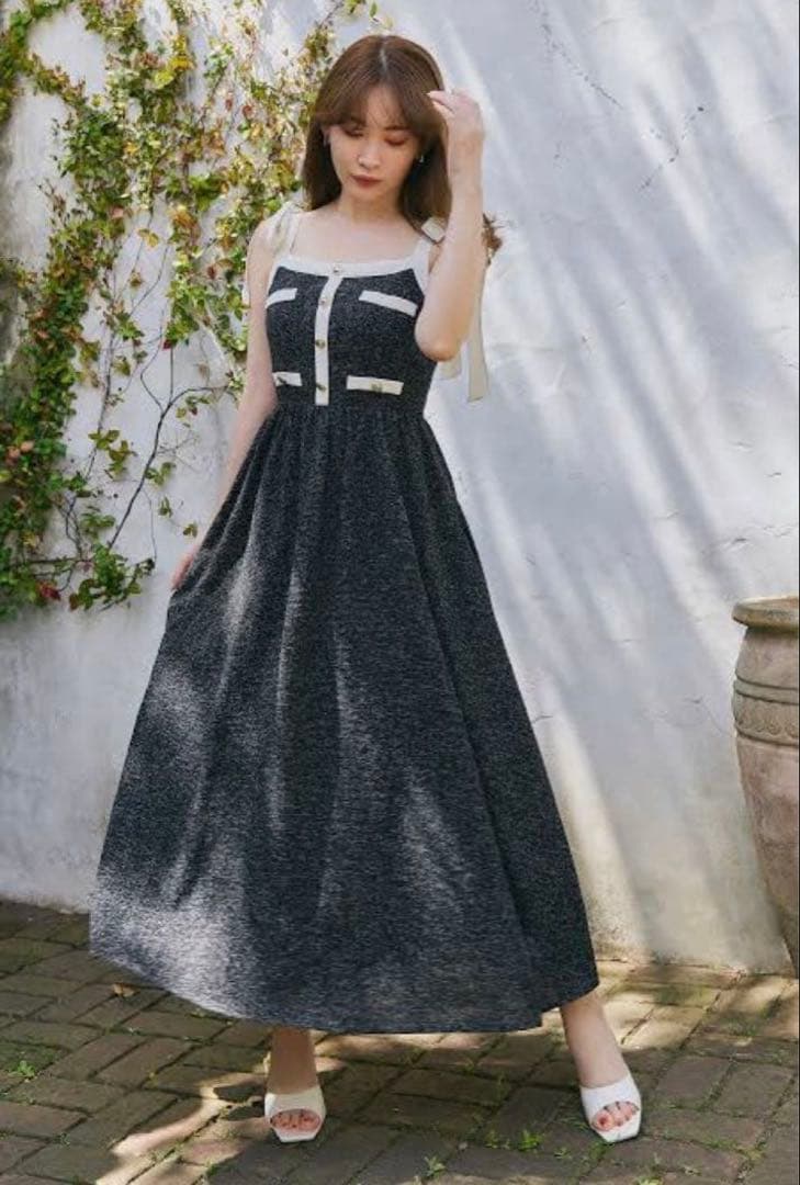 ワンピース herlipto Verona Tweed Long Dress