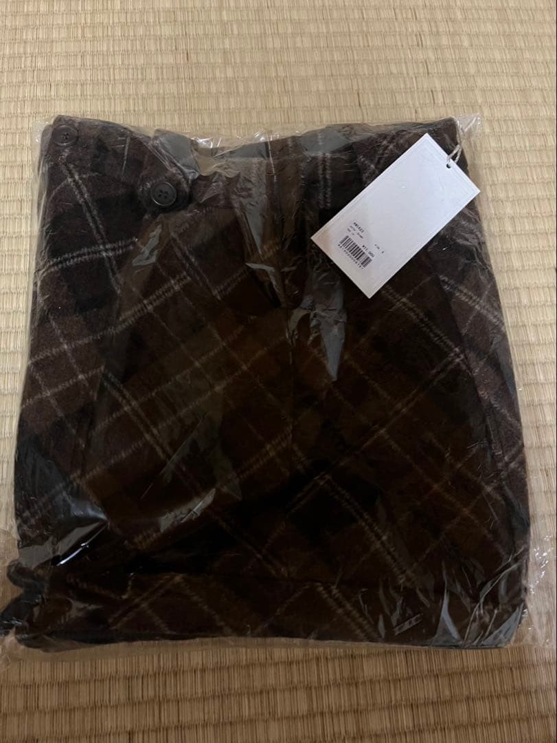 ANDMARY Ribbon check mini pants ブラウン S