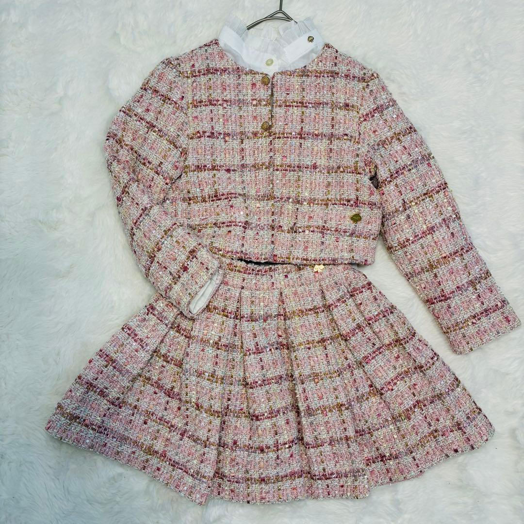 ケイトスペード フォーマル 入学式120 ３点セットアップ 卒園式　ツイード