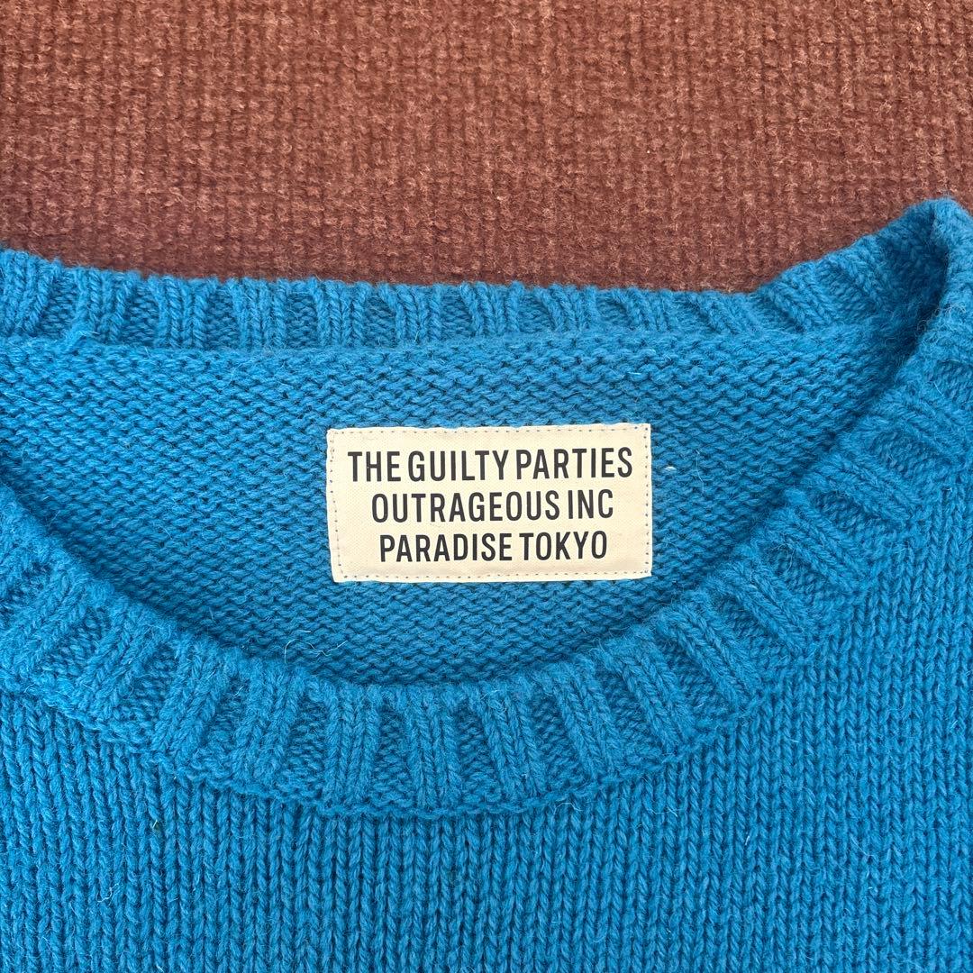 即完売　WACKOMARIA KNIT ワコマリア　セーター ブルー Lサイズ
