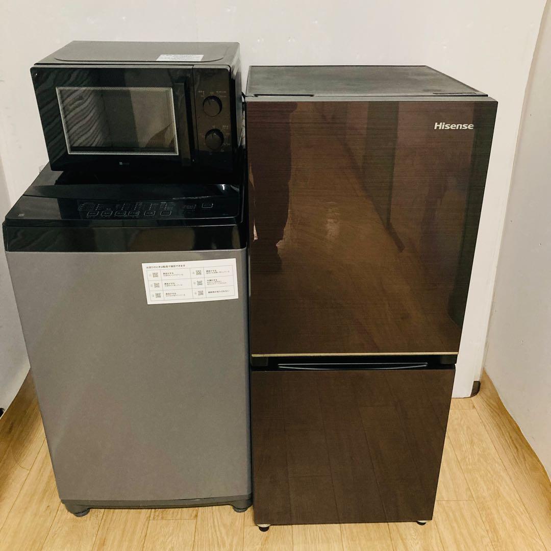 カッコいいガラストップ冷蔵庫一人暮らし家電セット大阪、大阪近郊配送と無料AD