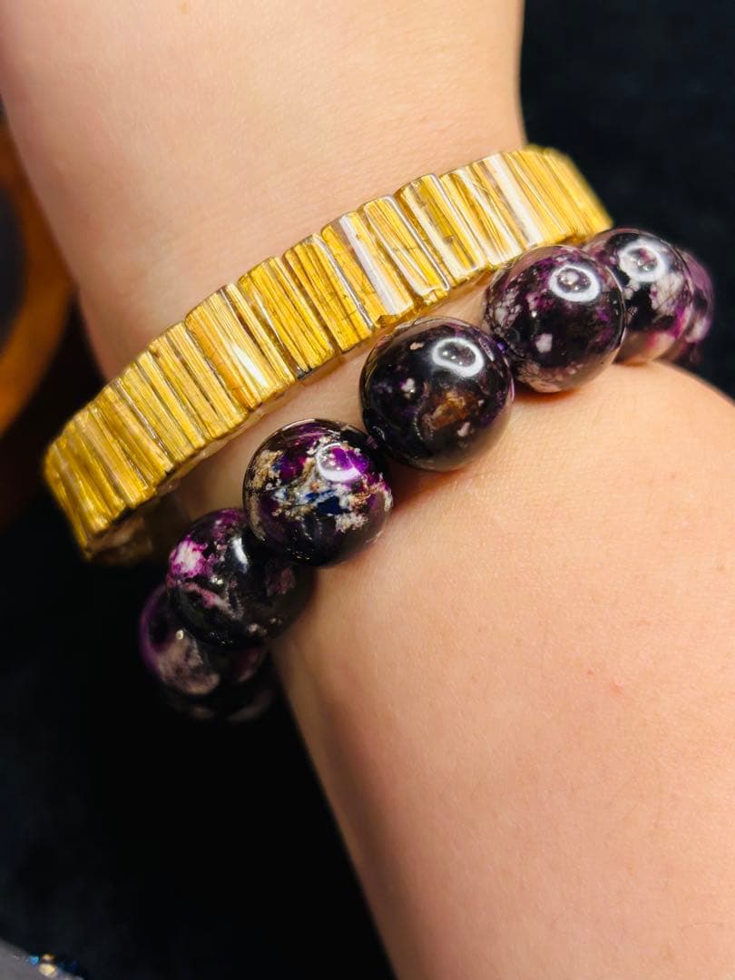 ❁⃘*.゜卒業レベル❁⃘*.゜タイチンルチルバングル 【鑑別書付き】