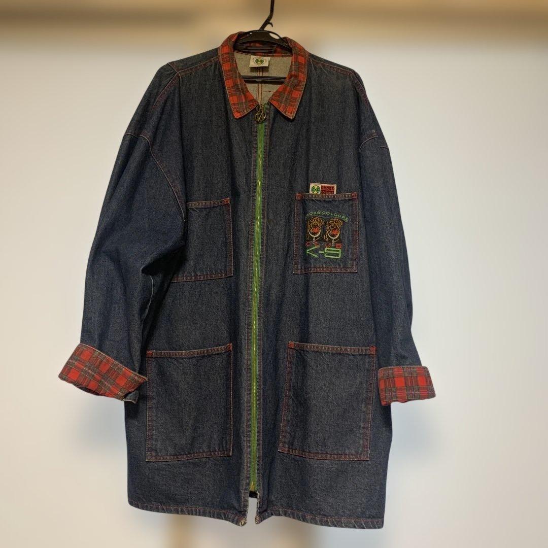 90s USA CROSS COLOURS K9デニムカバーオールジャケット