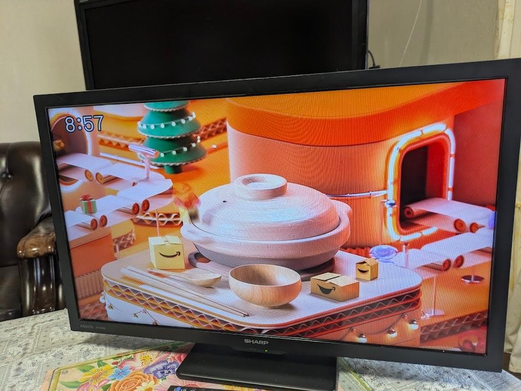 SHARPAQUOS液晶テレビ 2T-C24DE 24V型24年製 動作確認済み