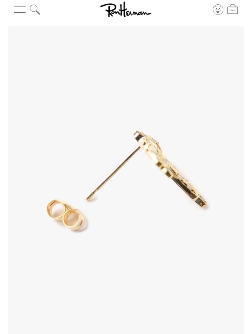 サンメイア SUN MARE バード　ダイヤピアス　ロンハーマン片耳