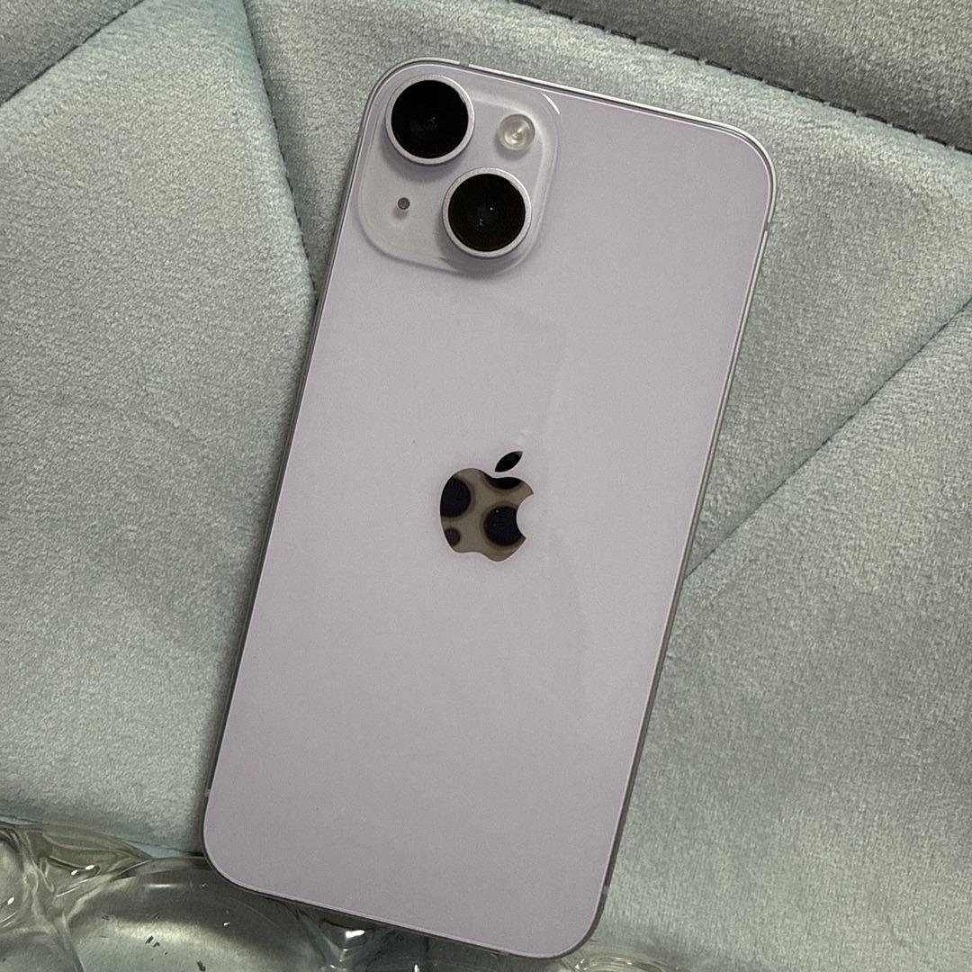 【超美品】Apple iPhone14 本体 パープル 128GB