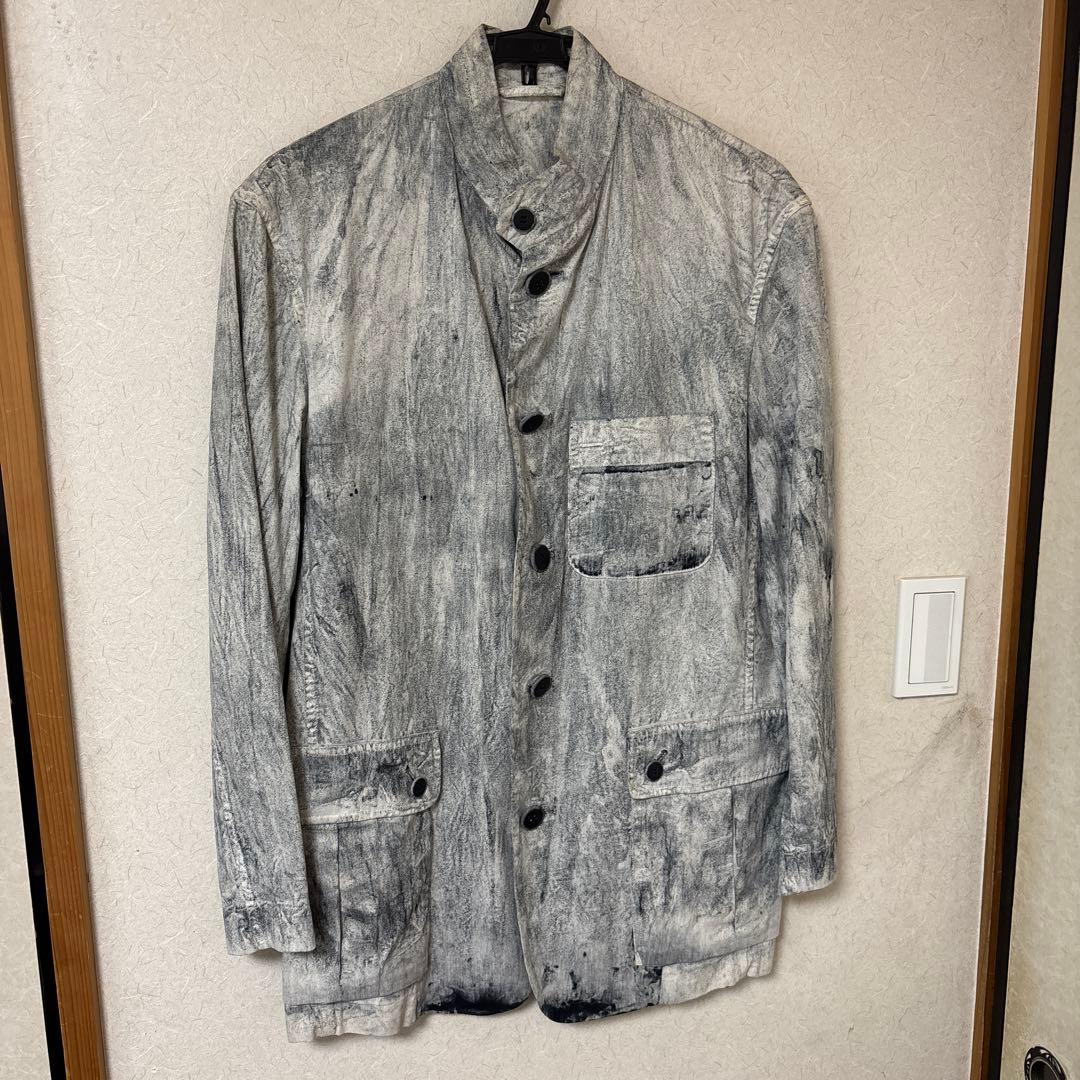 チ*ー様 Issey Miyake ノーカラージャケット グレー系 テクスチャー