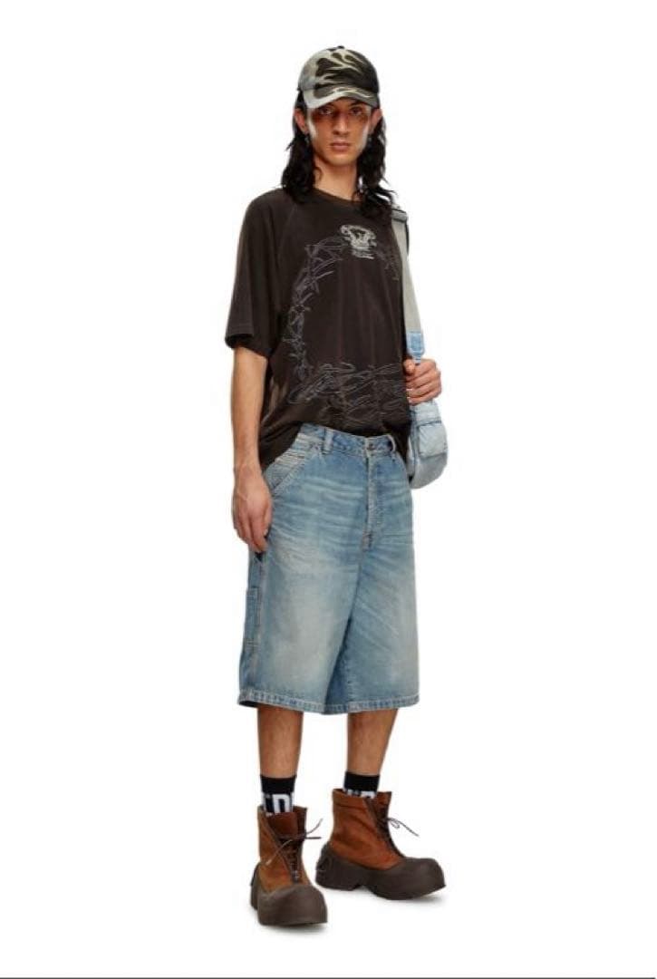 【正規品】美品 DIESEL D-LIVERY-SHORT デニム 深水光太着用