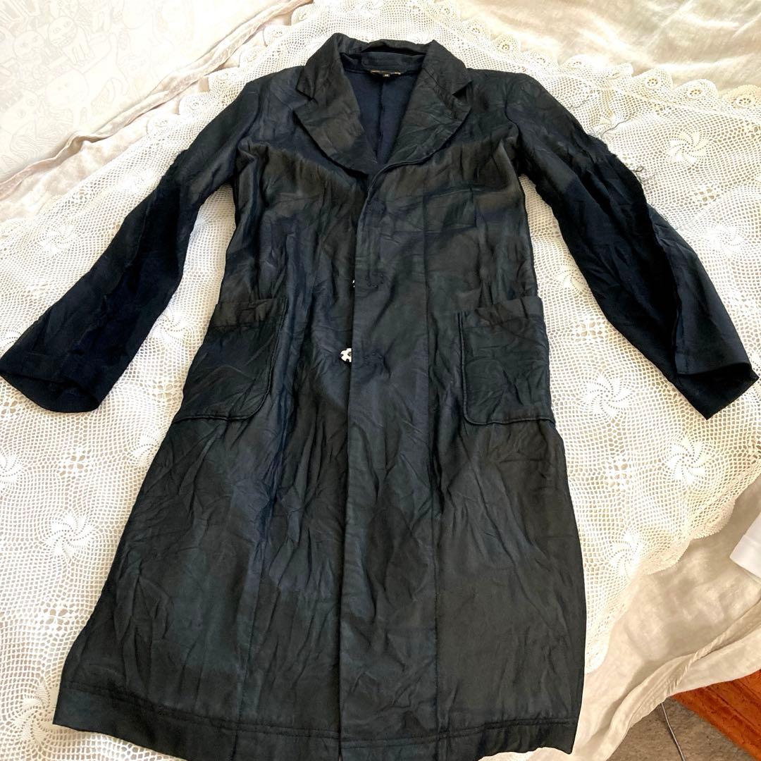 コムデギャルソン ブラック 切替 シースルー テーラードジャケット M