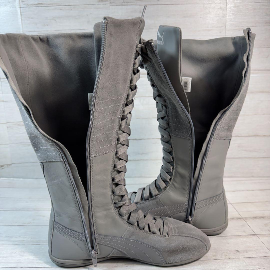 PUMA エスキーヴァベリーハイ レースアップ サイドジップ グレー　25cm