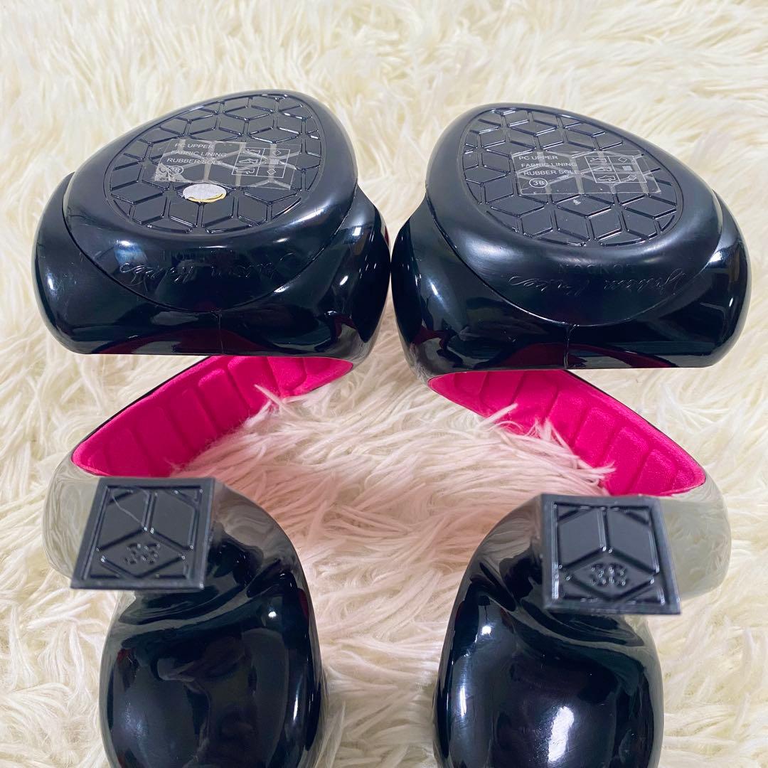 極美品　ジュリアンベイクス　サンダル　モヒート　ブラック　ピンク　38　24㎝