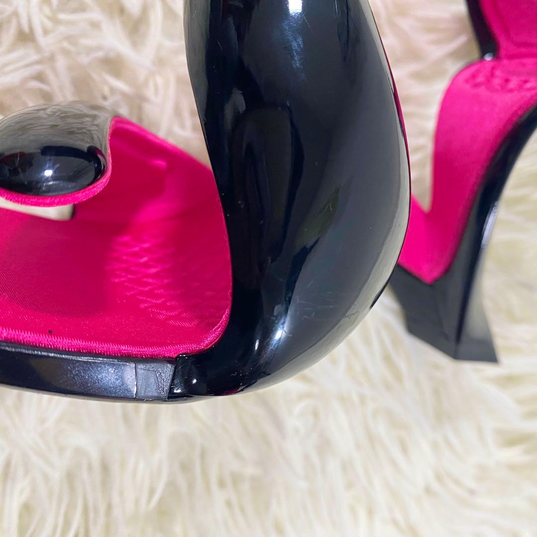 極美品　ジュリアンベイクス　サンダル　モヒート　ブラック　ピンク　38　24㎝