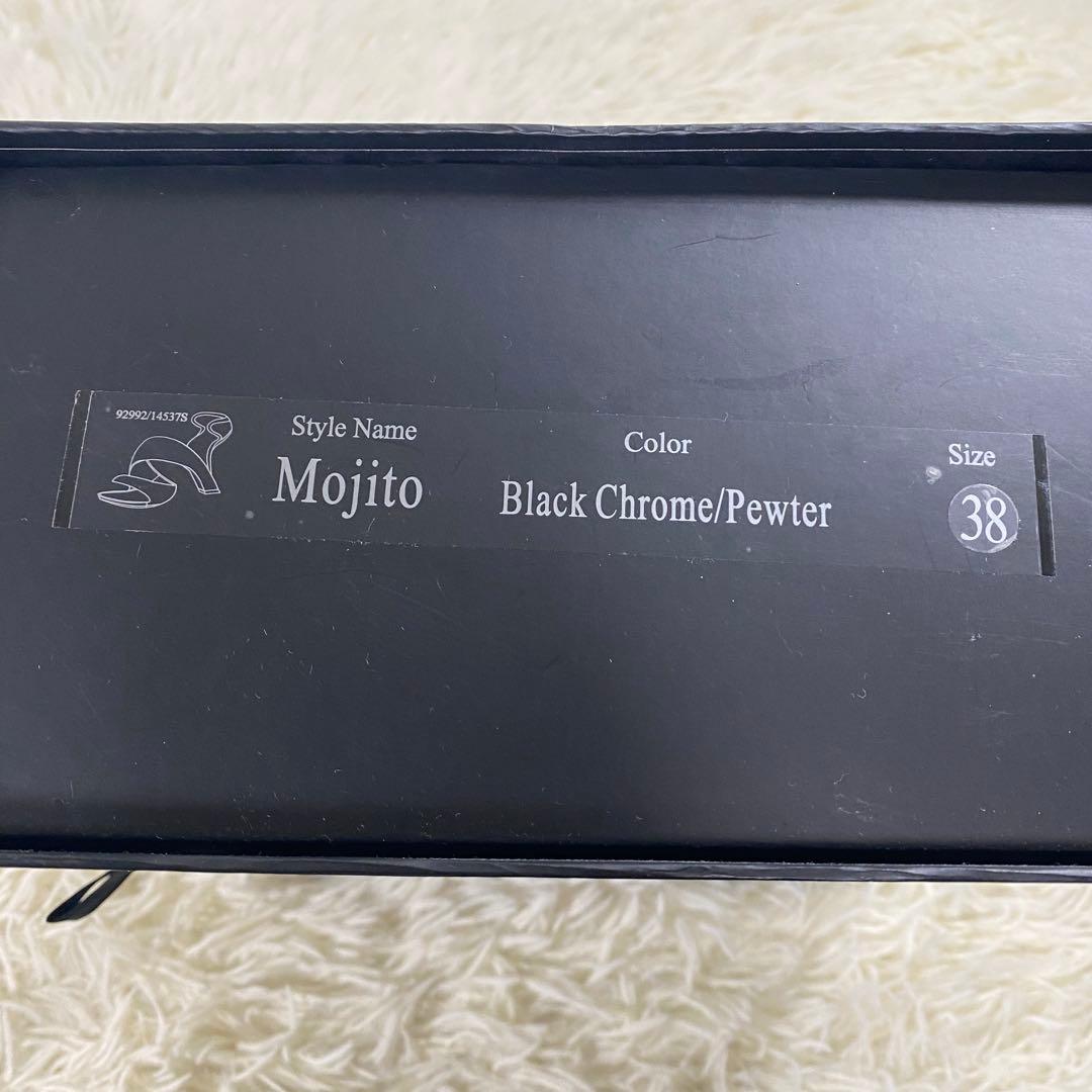 極美品　ジュリアンベイクス　サンダル　モヒート　ブラック　ピンク　38　24㎝