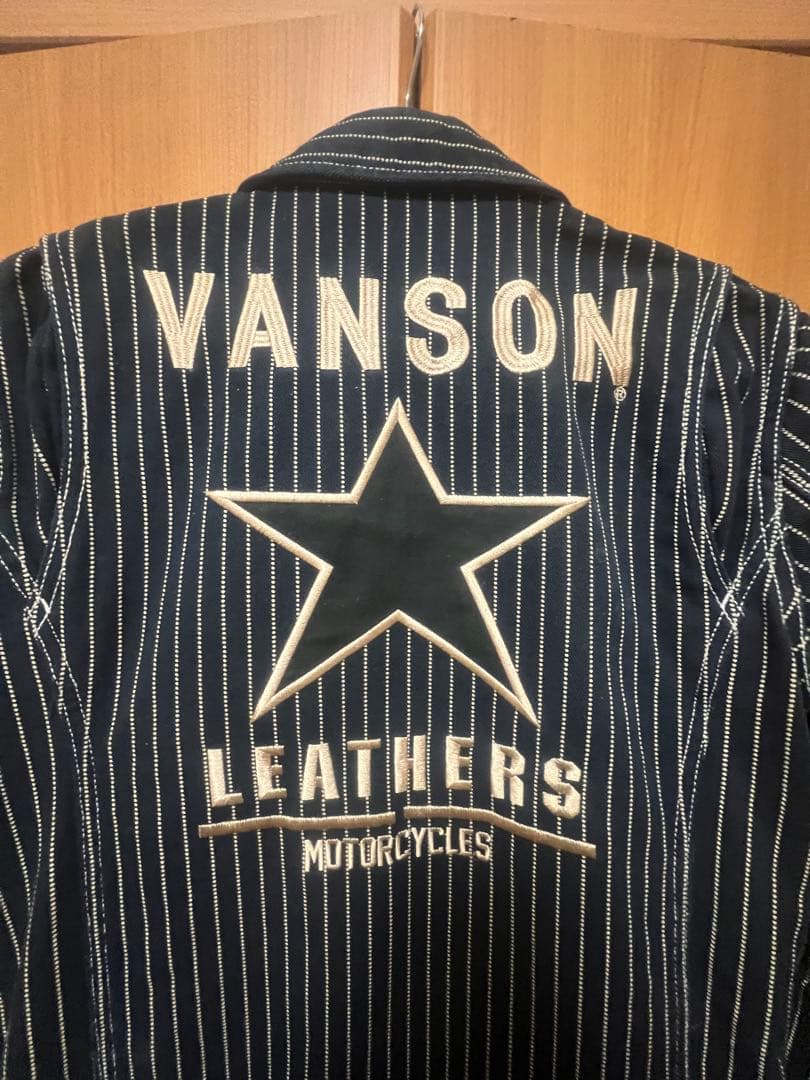 VANSON ウォバッシュストライプオーバーオール Mサイズ