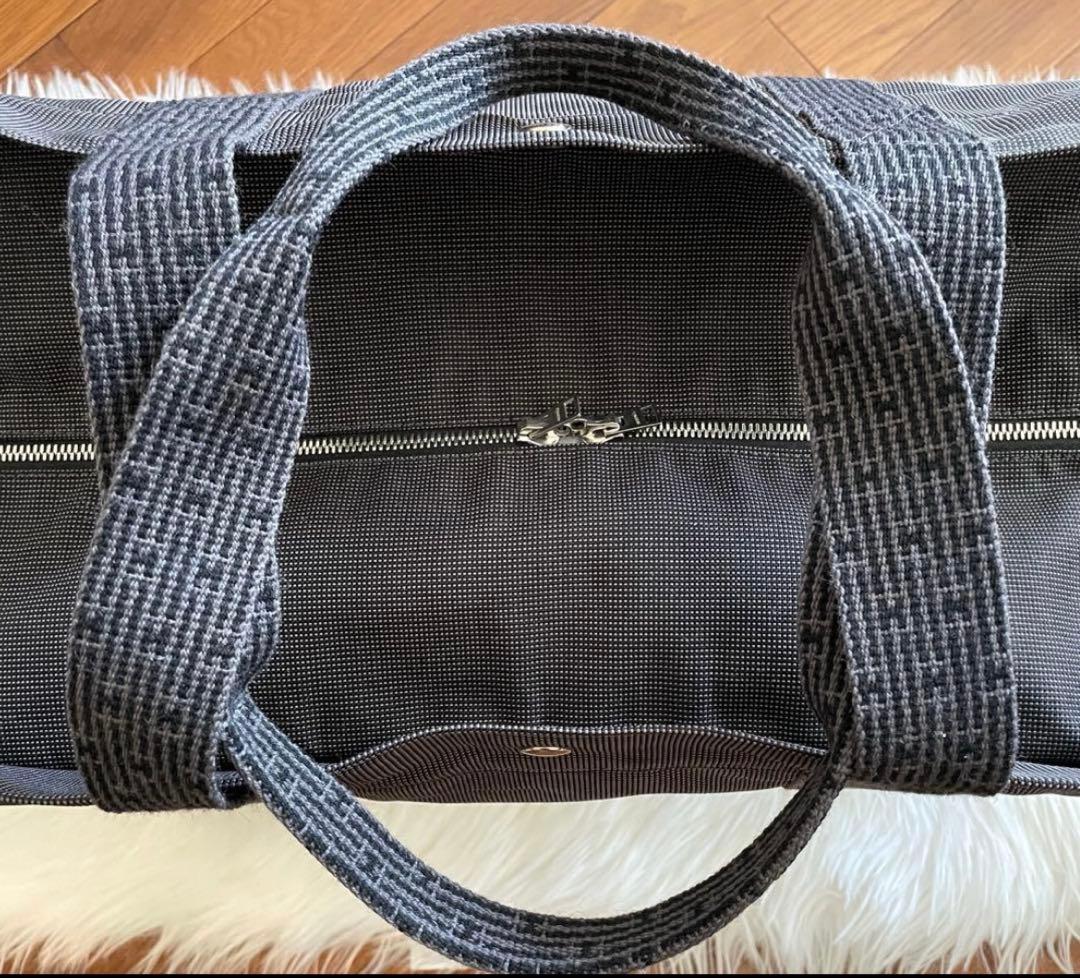 極美品　エルメス　エールラインTGMトートバッグ　特大　グレー　角スレなし