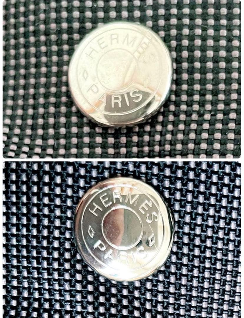 極美品　エルメス　エールラインTGMトートバッグ　特大　グレー　角スレなし