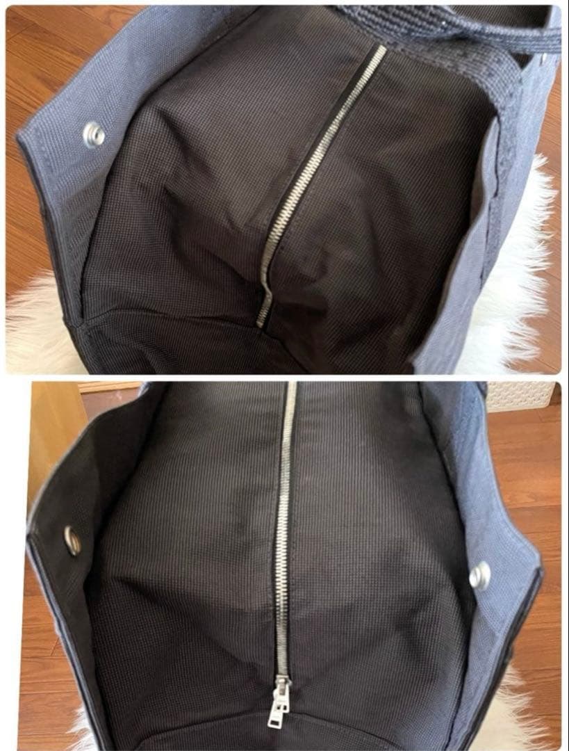 極美品　エルメス　エールラインTGMトートバッグ　特大　グレー　角スレなし