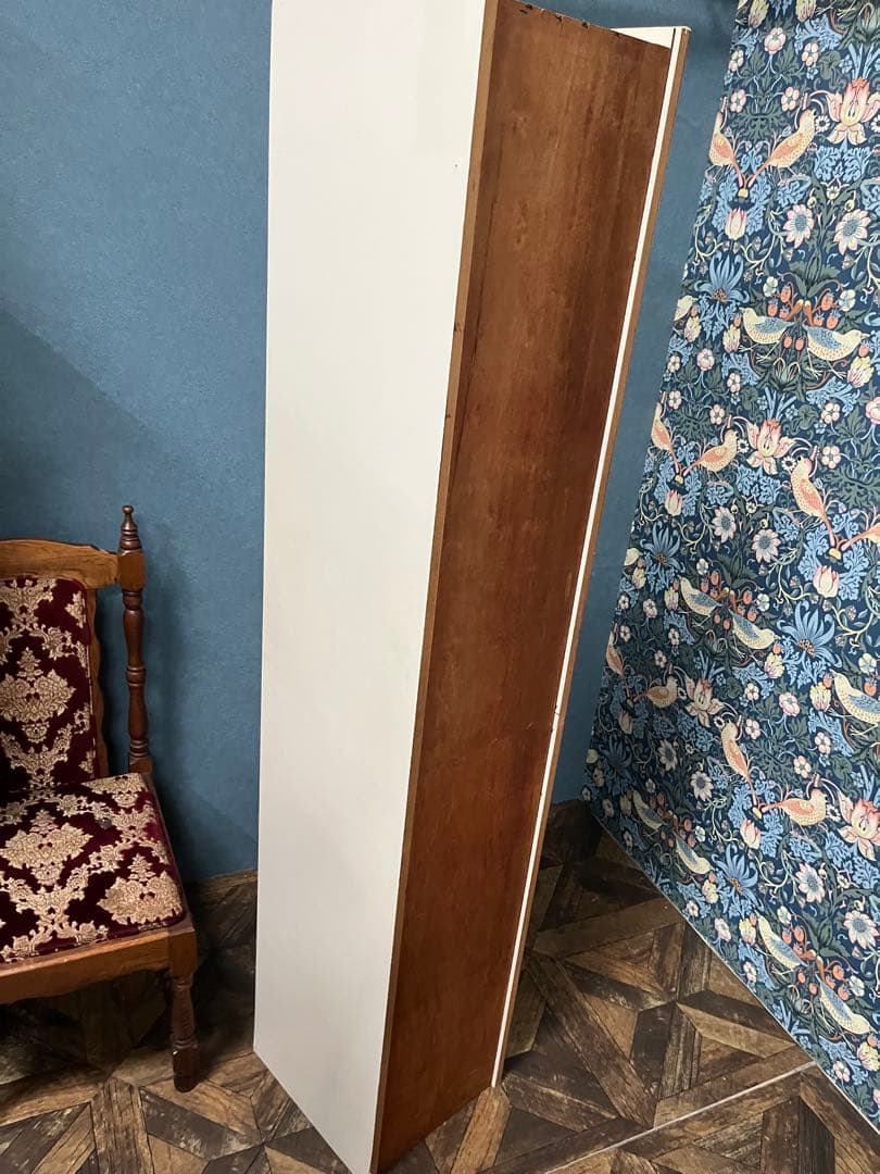 アーチ型 食器棚 飾り棚 小ぶり スリム 白 ホワイト 水屋 当時物 昭和レトロ