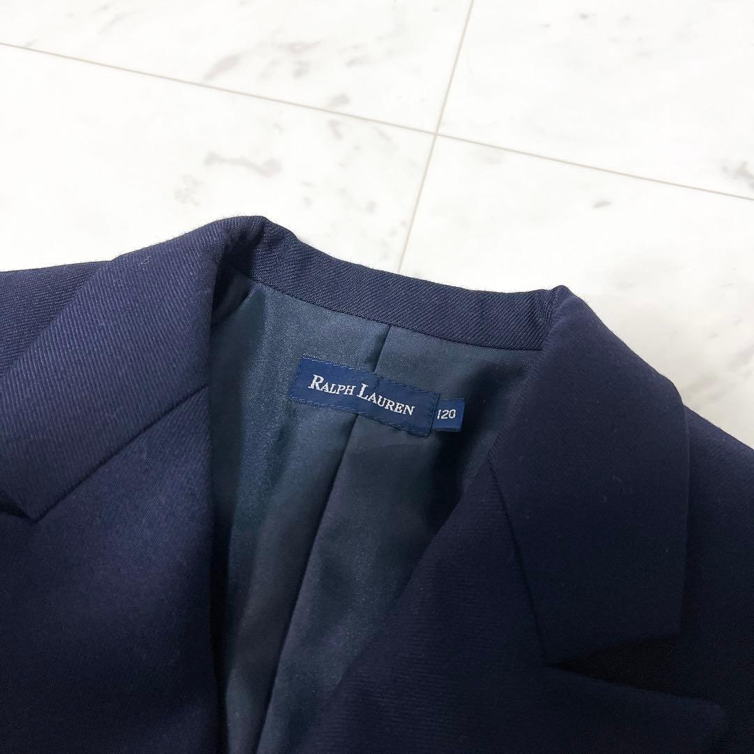 ラルフローレン キッズフォーマル セットアップ ダブル 紺ブレ 金ボタン 120