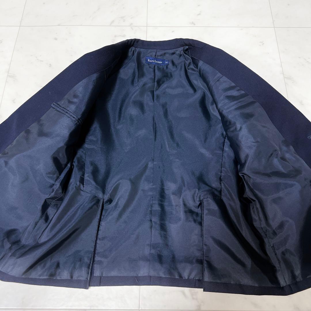ラルフローレン キッズフォーマル セットアップ ダブル 紺ブレ 金ボタン 120