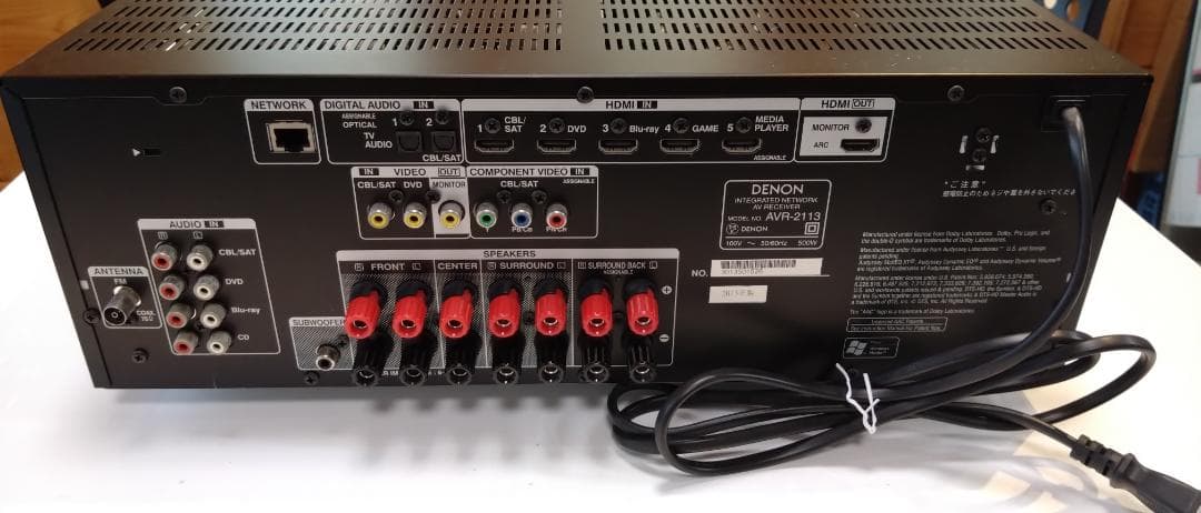 DENON 7.1chAVアンプ AVR-2113-K ブラック